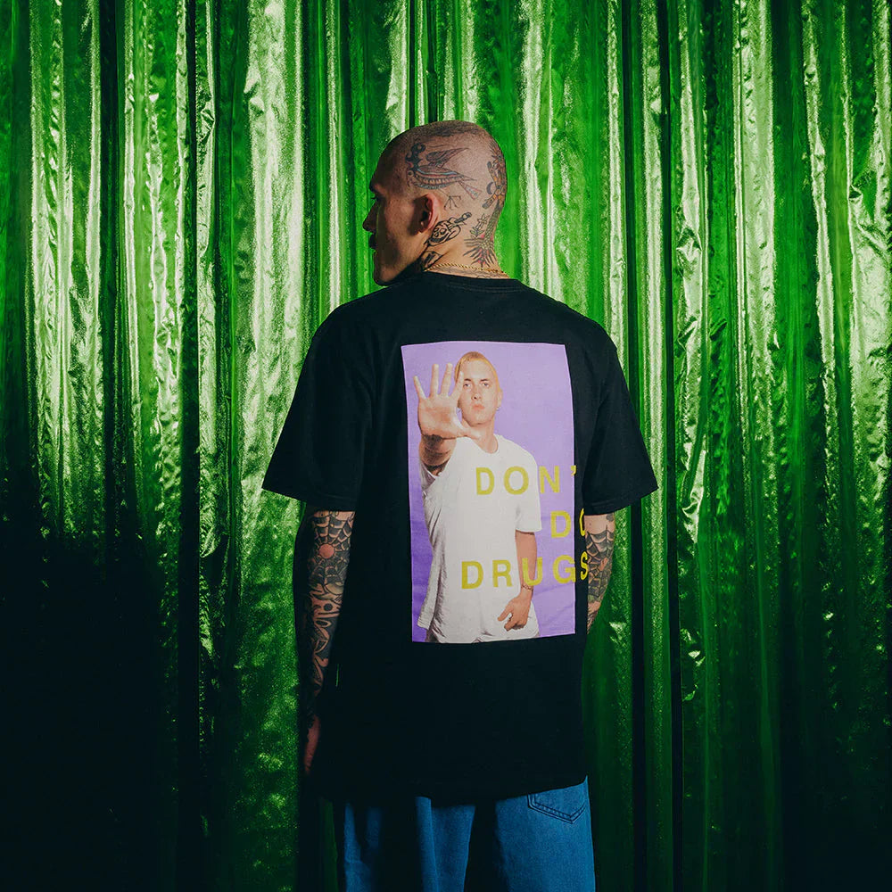 Eminem PSA Black T-Shirt – “Don’t Do Drugs” Eminem Official Limited Merch