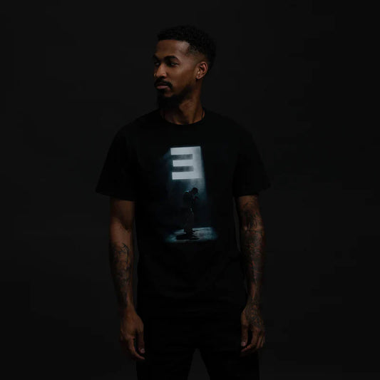 Eminem Stage Lights Graphic Black T-Shirt