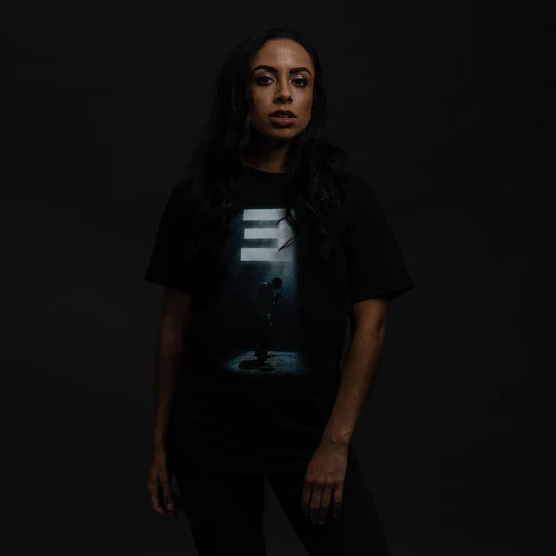 Eminem Stage Lights Graphic Black T-Shirt