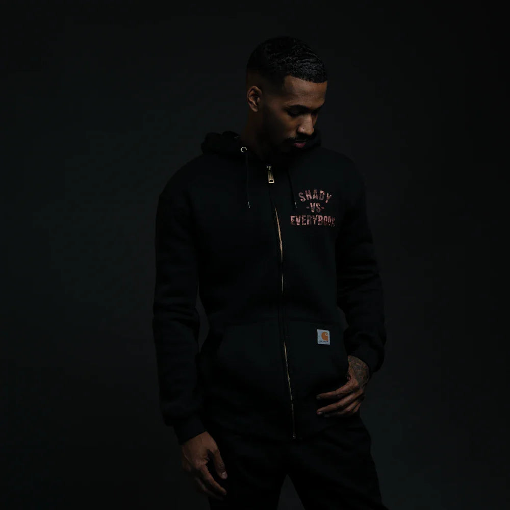 Marshall Mathers Foundation X Detroit Vs Everybody Zip Up Hoodie Eminem Official Limited Merch