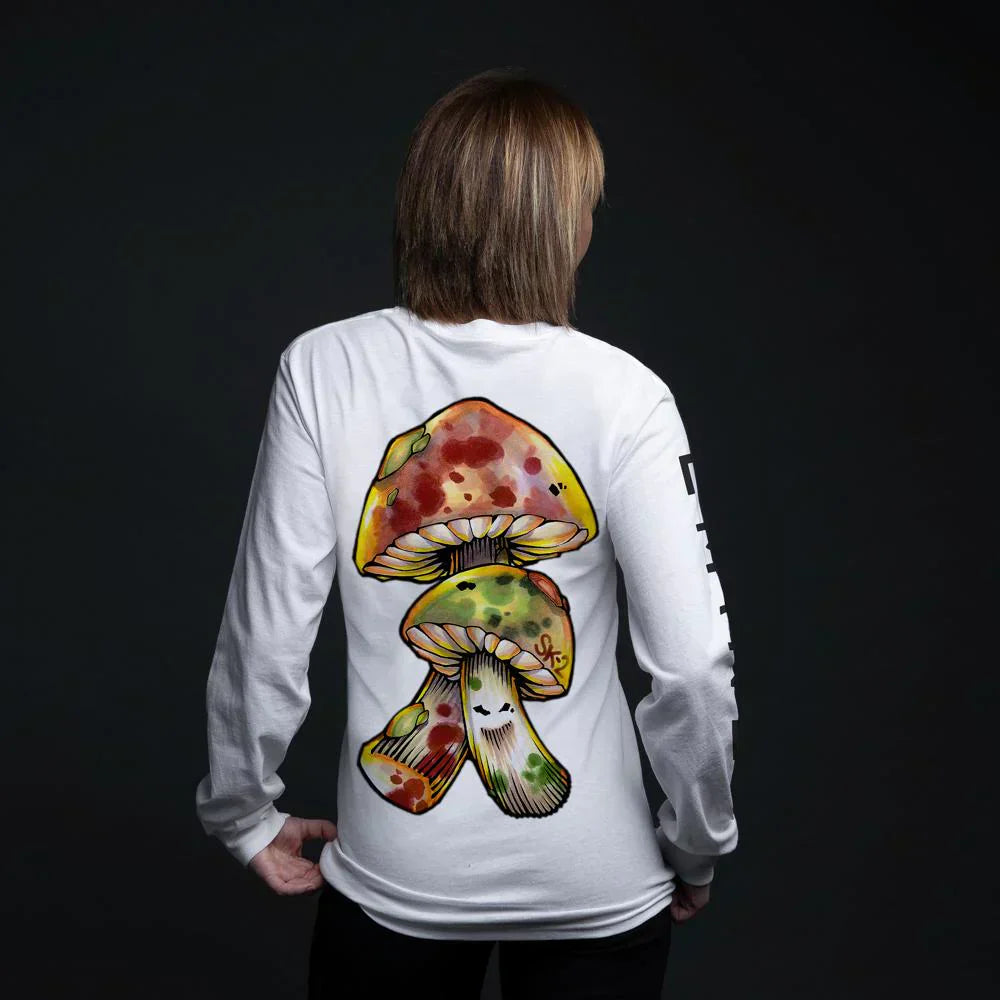 BRAIN DAMAGE White Long Sleeve Shirt