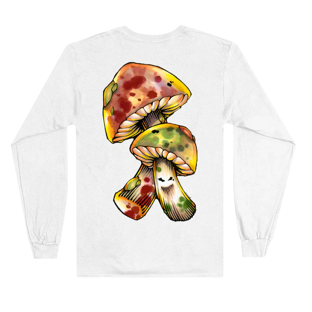 BRAIN DAMAGE White Long Sleeve Shirt