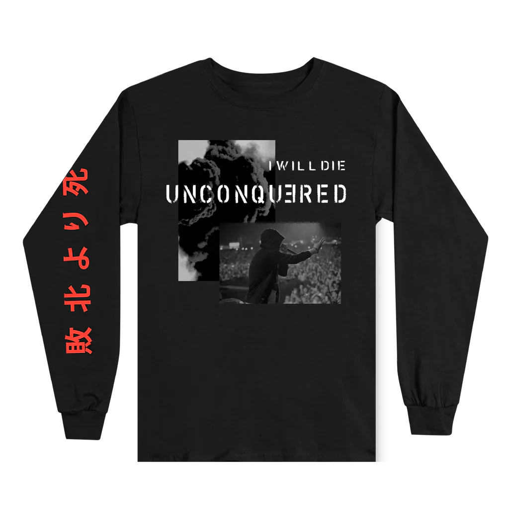 Eminem 'Unconquered' Black Long Sleeve Shirt Eminem Official Limited Merch