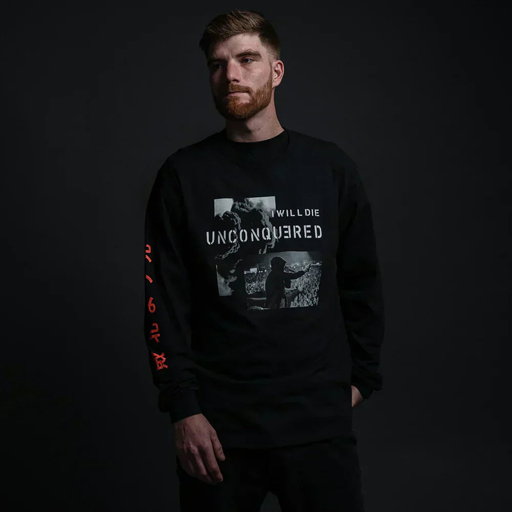 Eminem 'Unconquered' Black Long Sleeve Shirt Eminem Official Limited Merch