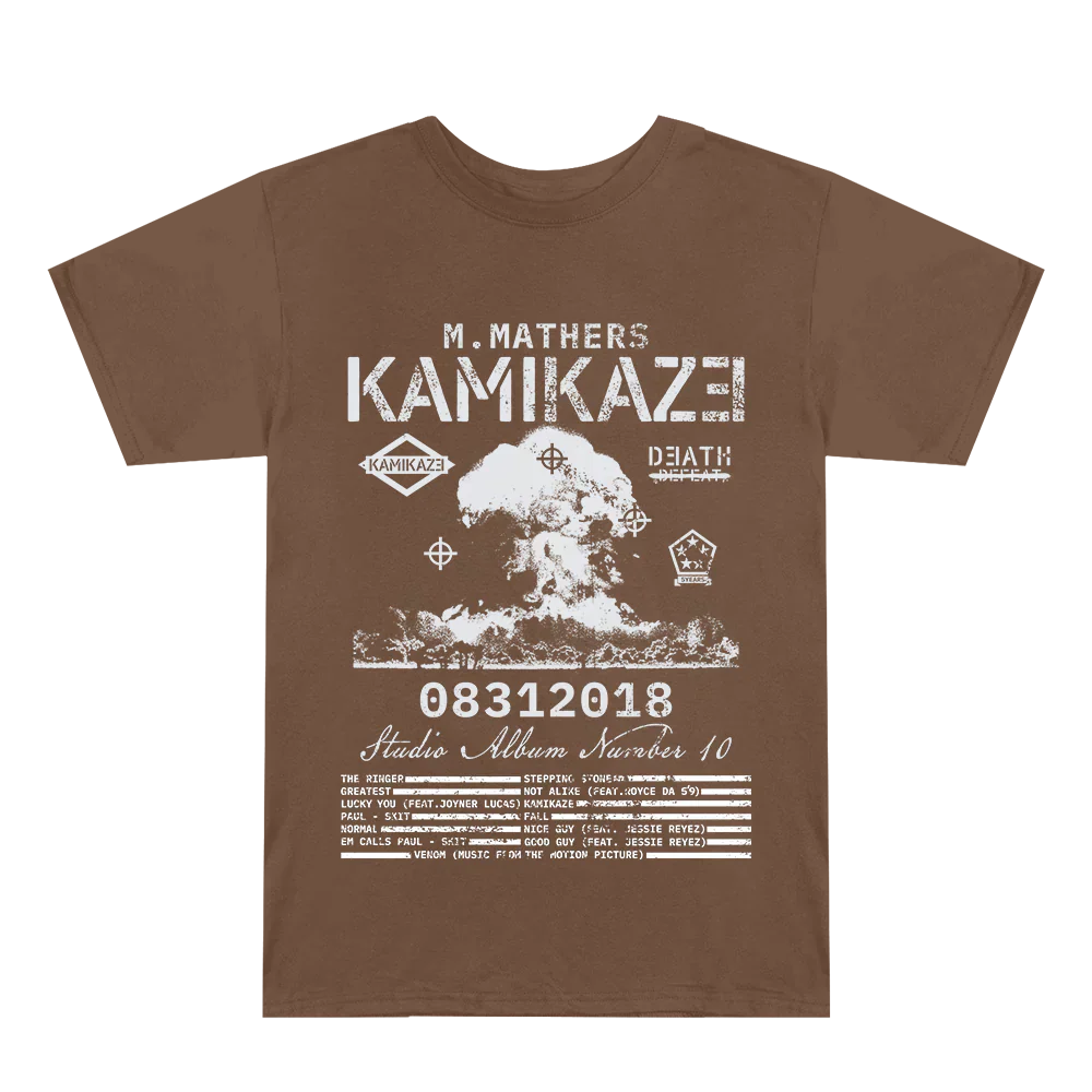 Eminem Kamikaze Vintage Album Art T-Shirt Eminem Official Limited Merch