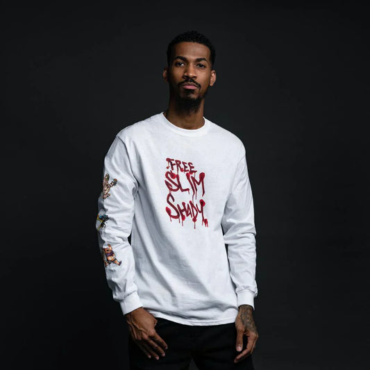 Free Slim Shady White Long Sleeve Shirt